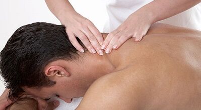 Neck massage with osteocondrosis